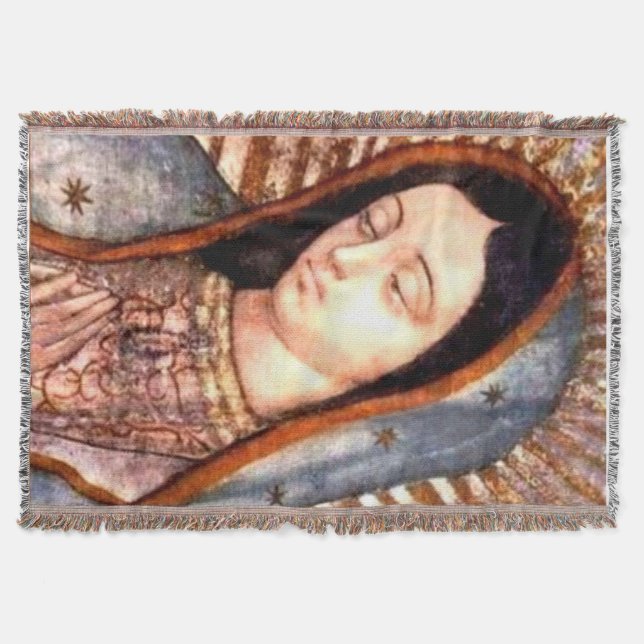 Virgin Mary Our Lady of Guadalupe Blanket (Front)