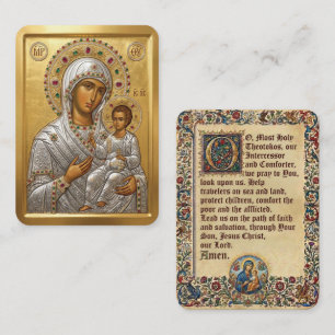 Virgin Mary prayer card