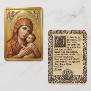 Virgin Mary prayer card