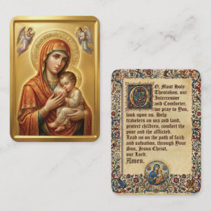 Virgin Mary prayer card