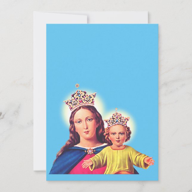 Virgin Mary queen with Jesus Invitation (Front)