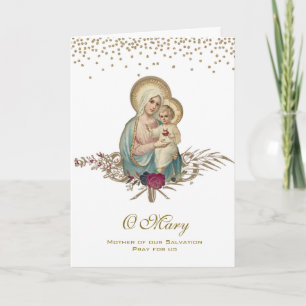 Virgin Mary Religious Mothers Day Catholic Card