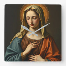 Virgin Mary Renaissance Style Clock