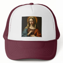 Virgin Mary Renaissance Style Trucker Hat
