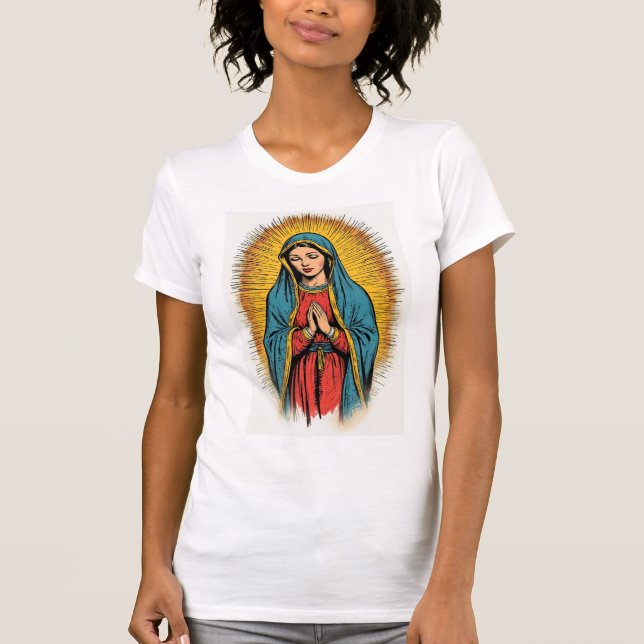 Virgin Mary Retro Women's Tee Shirt (Front)