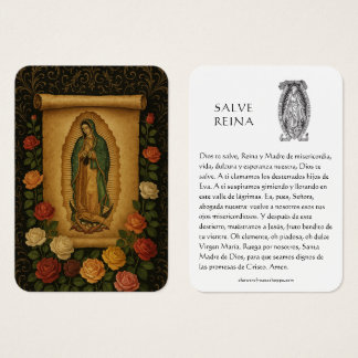 Virgin Mary Salve Reina Spanish Prayer Holy Card