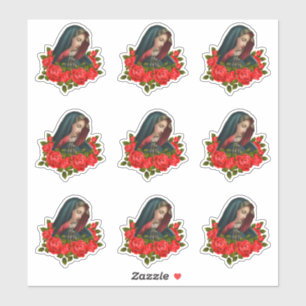 Virgin Mary Sorrowful Mother Red Roses