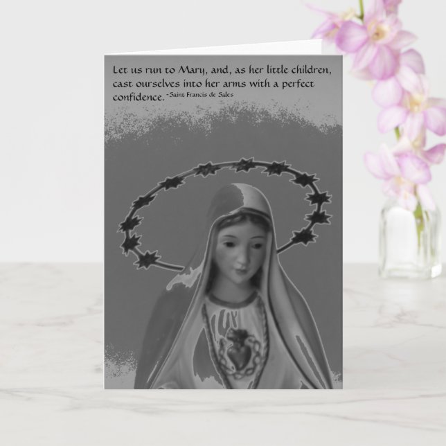 Virgin Mary, St Francis Quote Card (Orchid)