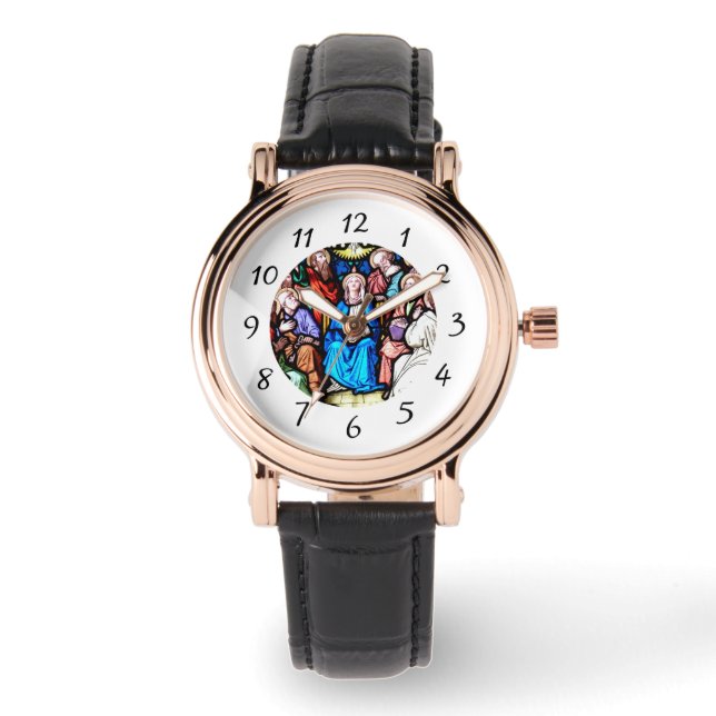 Virgin Mary Stained Glass Confirmation Holy Spirit Watch (Front)