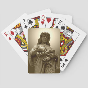 Virgin Mary Statue Playing Cards