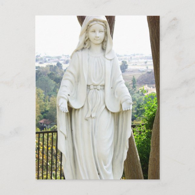 Virgin Mary Statue Postcard (Front)