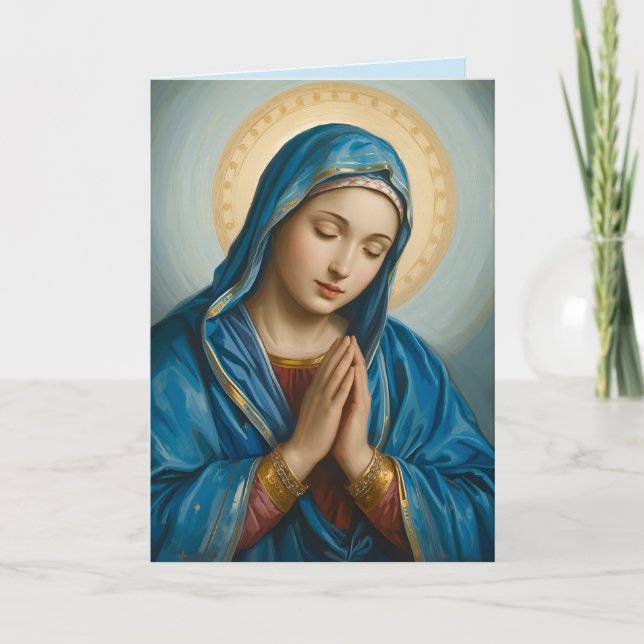 VIrgin Mary Sympathy Folded Greeting Card (Front)