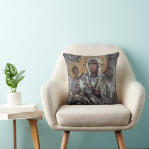 Virgin Mary Three-Handed Icon Religious Cushion