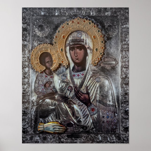 Virgin Mary Three-Handed Icon Religious Poster (Front)