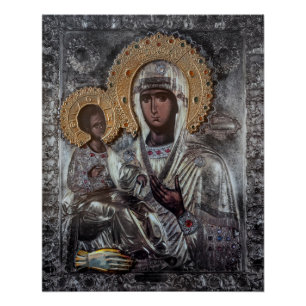 Virgin Mary Three-Handed Icon Religious Poster