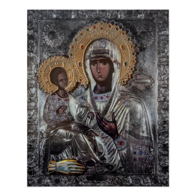 Virgin Mary Three-Handed Icon Religious Poster (Front)