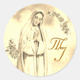 Virgin Mary Wedding Favour Tags