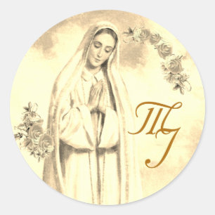 Virgin Mary Wedding Favour Tags