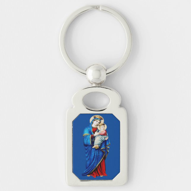 Virgin Mary with Baby Jesus Key Ring (Front)