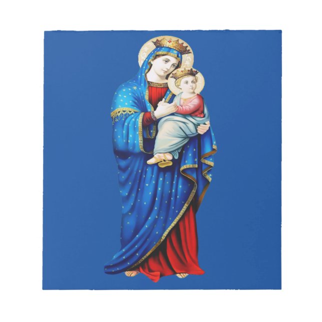 Virgin Mary with Baby Jesus Notepad (Front)