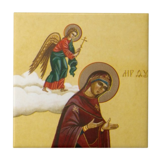 Virgin Mary's Russian icon Tile (Front)