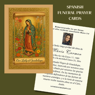Virgin Mexico Guadalupe Spanish Funeral Memorial