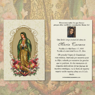 Virgin Mexico Guadalupe Spanish Funeral Prayer
