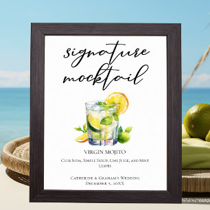 Virgin Mojito Wedding Signature Mocktail Poster