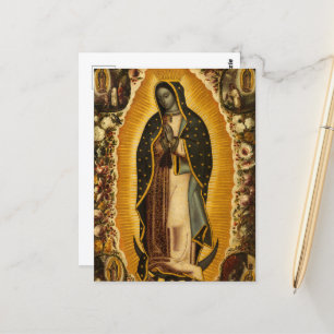 Virgin of Guadalupe by Manuel de Arellano Postcard