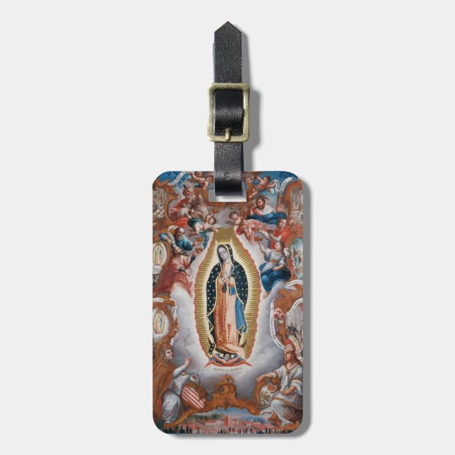 “Virgin of Guadalupe” custom luggage tag (Front Vertical)