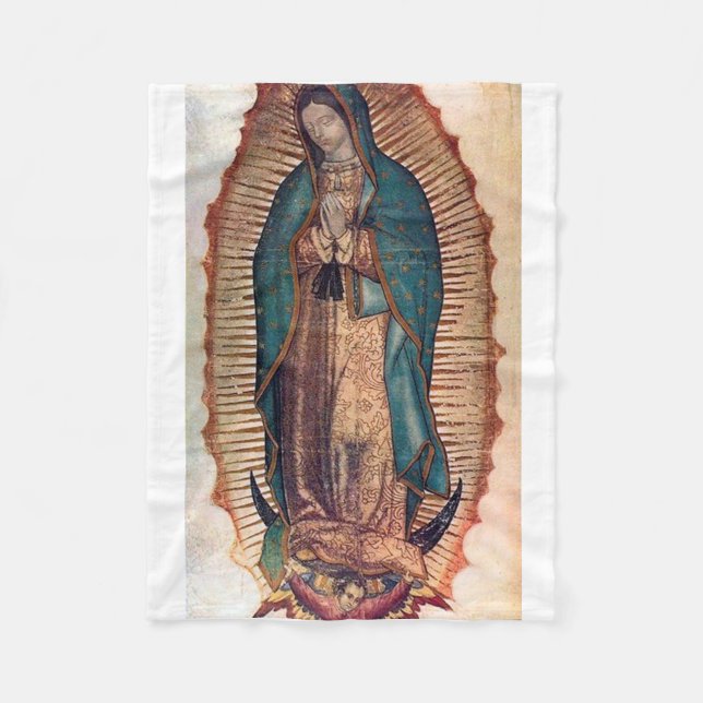Virgin of Guadalupe Fleece Blanket (Front)