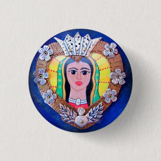 Virgin of Guadalupe Heart button