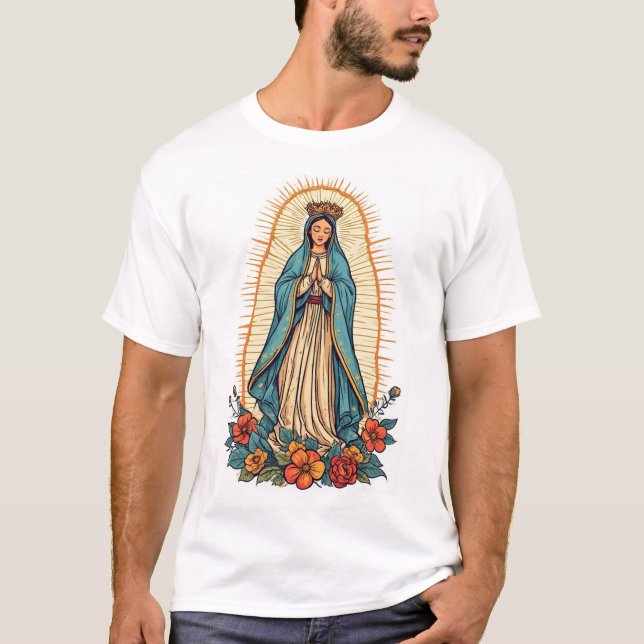 Virgin of Guadalupe Men's Tee Shirt (Front)