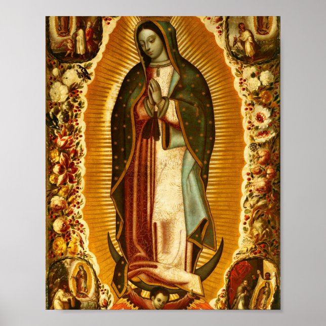 Virgin of Guadalupe Our Lady Catholic Gift Poster (Front)