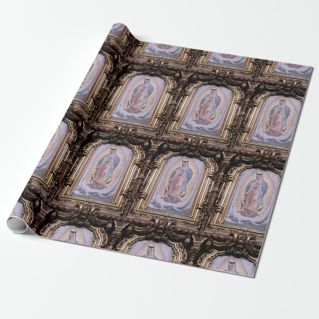 Virgin of Guadalupe Wrapping Paper (Unrolled)