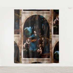 Virgin Of The Rocks by Leonardo da Vinci Tapestry