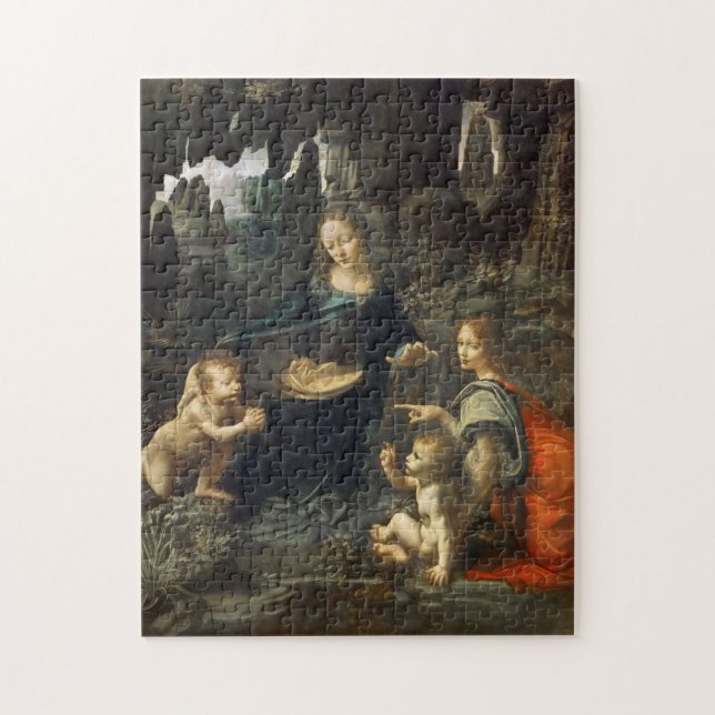 Virgin of the Rocks, Leonardo da Vinci Jigsaw Puzzle (Vertical)