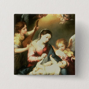 Virgin of the Swaddling Clothes 15 Cm Square Badge