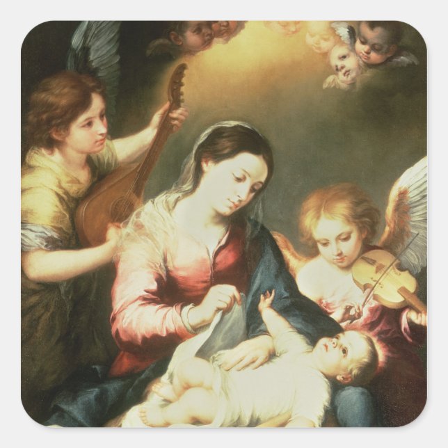 Virgin of the Swaddling Clothes Square Sticker (Front)