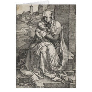 Virgin Sitting by a Wall by Albrecht Durer