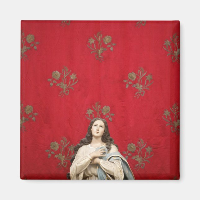 Virgin statue in a Spaccanapoli church, Naples Magnet (Front)