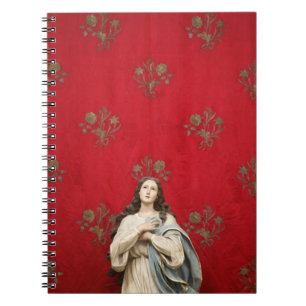 Virgin statue in a Spaccanapoli church, Naples Spiral Notebook