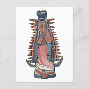 Virgin Virgin Mary Our Lady of Guadalupe painting Postcard