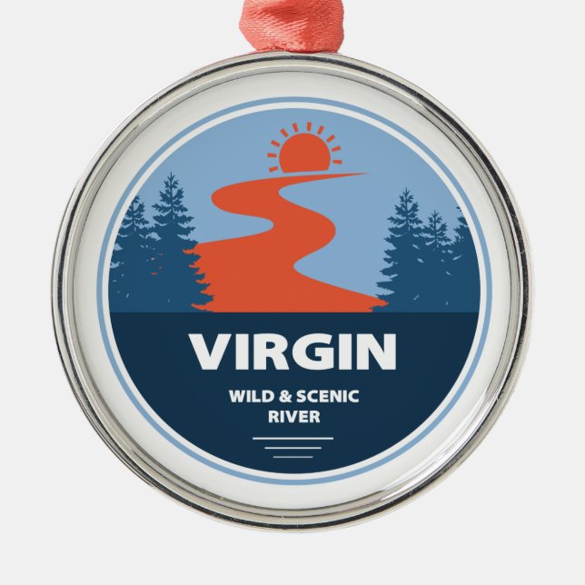 Virgin Wild And Scenic River Utah Metal Tree Decoration (Front)