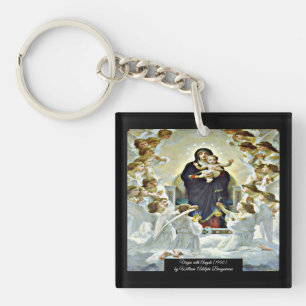 Virgin with Angels Bouguereau Key Ring