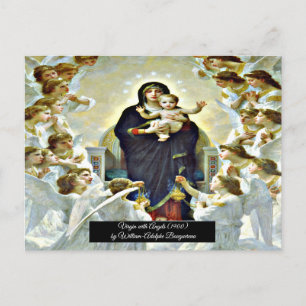 Virgin with Angels Bouguereau Postcard