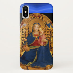 VIRGIN WITH CHILD AND ANGELS ,Blue Sapphire Case-Mate iPhone Case