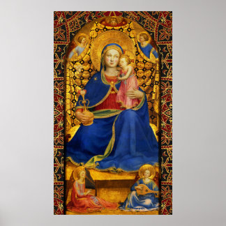 VIRGIN WITH CHILD AND ANGELS by Fra Angelico Poster