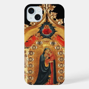 VIRGIN WITH CHILD AND ANGELS GOLD SACRED ART ICON iPhone 15 PLUS CASE