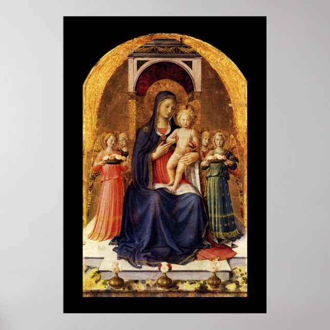 VIRGIN WITH CHILD AND ANGELS POSTER (Front)